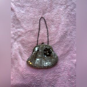 sequin flower brown mini purse 🤎 2000s